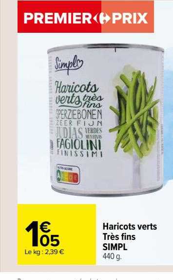 haricots verts très fins simpl