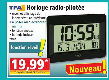 horloge radio-pilotée tfa