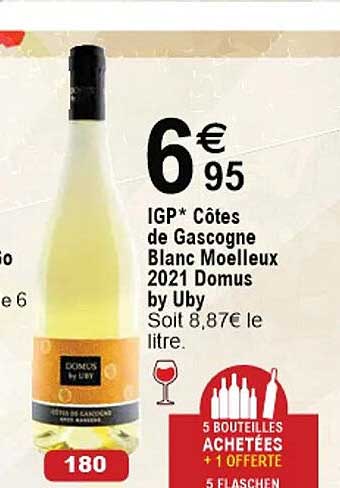 Igp Côtes De Gascogne Blanc Moelleux 2021 Domus By Uby