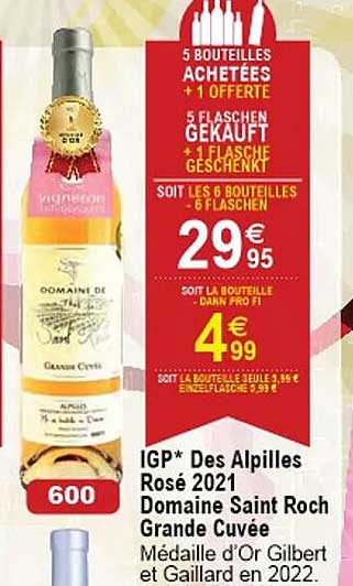 igp des alpilles rosé 2021 domaine saint roch grande cuvée