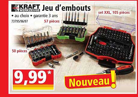 jeu d'embouts kraft werkzeuge