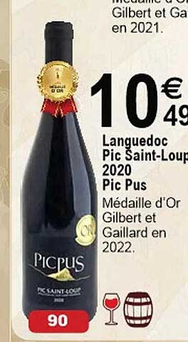 Languedoc Pic Saint-loup 2020 Pic Pus