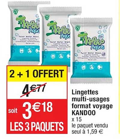 lingettes multi-usages format voyages kandoo