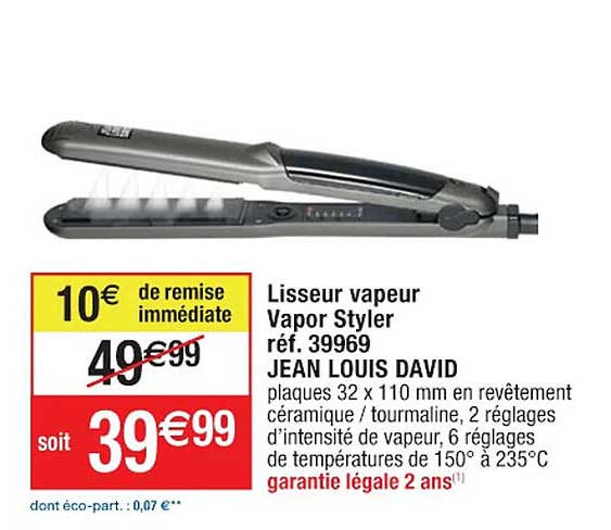 lisseur vapeur vapor styler jean louis david