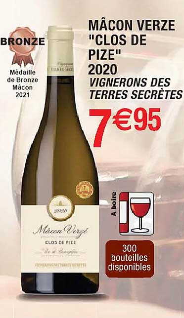 mâcon verze "clos de pize" 2020 vignerons des terres secrètes