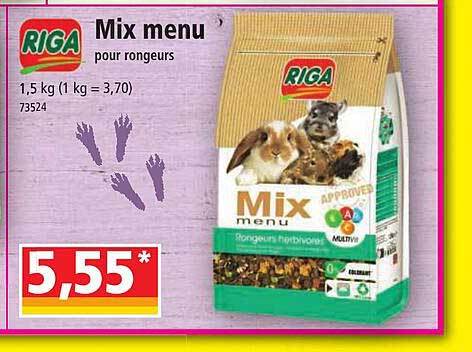 mix menu pour rongeurs riga