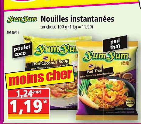 nouilles instantanées yum yum