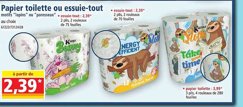 papier toilette ou essuie-tout