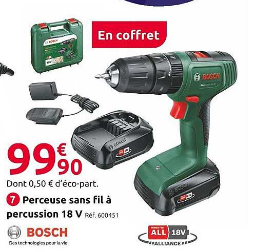 Perceuse Sans Fil à Percussion 18 V Bosch