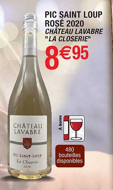 pic saint loup rosé 2020 château lavabre "la closerie"
