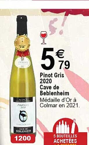 pinot gris 2020 cave de beblenheim
