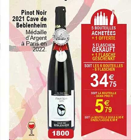 pinot noir 2021 cave de beblenheim