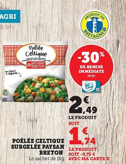 poêlée celtique surgelée paysan breton
