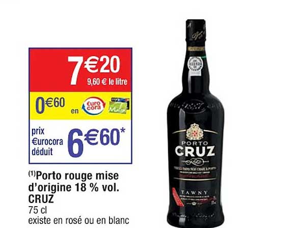porto rouge mise d'origine 18% vol. cruz