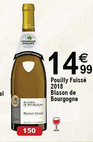 pouilly fuissé 2018 blason de bourgogne
