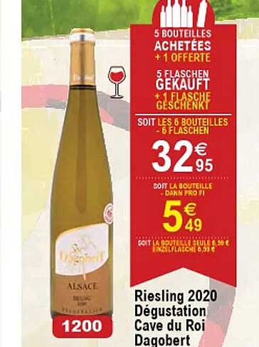 riesling 2020 dégustation cave du roi dagobert