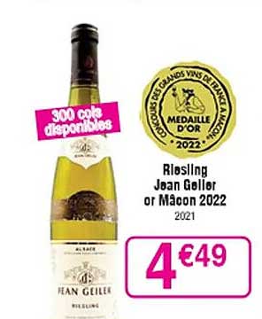riesling jean geiler ou mâcon 2022