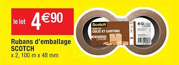 rubans d'emballage scotch