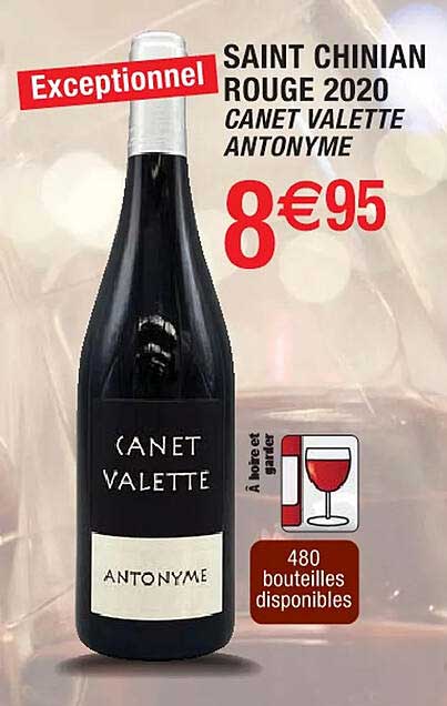 saint chinian rouge 2020 canet valette antonyme