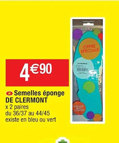 Semelles éponge De Clermont