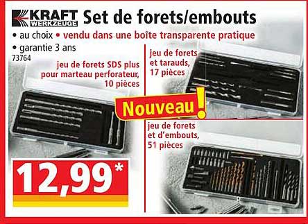set de forets-embouts kraft werkzeuge
