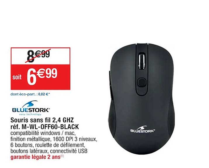 souris sans fil 2,4 ghz bluestork