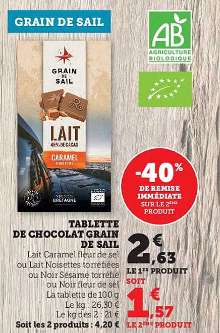 tablette de chocolat grain de sail