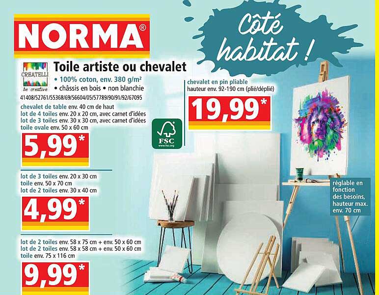 toile artiste ou chevalet créatelli