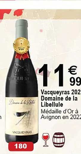 vacqueyras 2020 domaine de la libellule