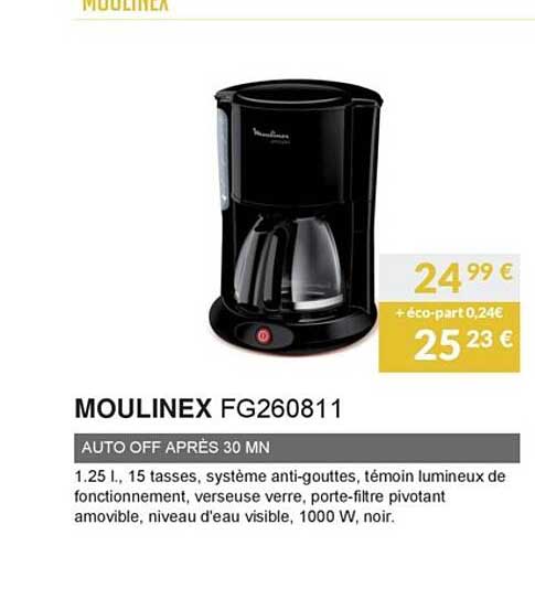 auto off après 30 mn moulinex