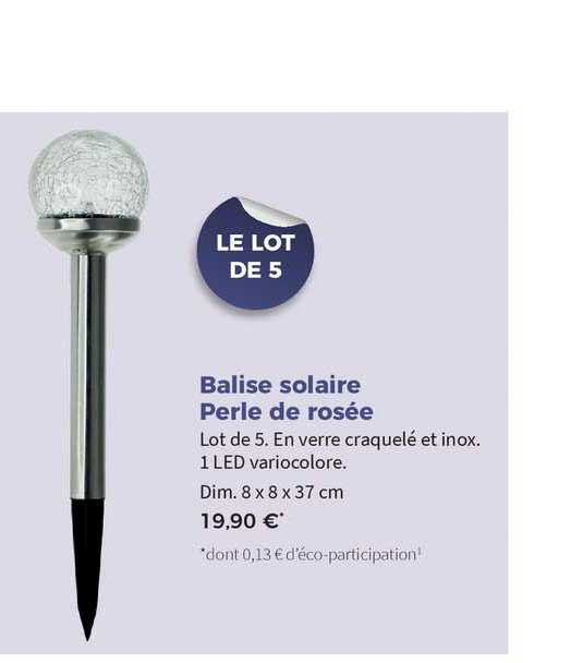 balise solaire perle de rosée