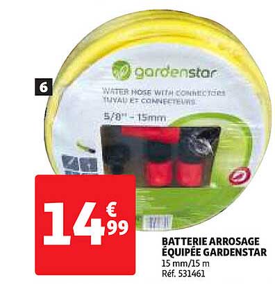 batterie arrosage équipée gardenstar