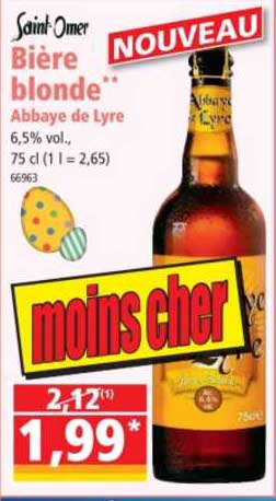 bière blonde abbaye de lyre saint-omer