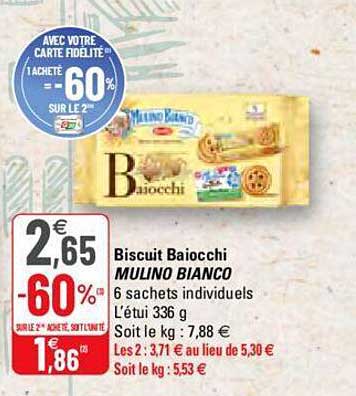 biscuit baiocchi mulino bianco