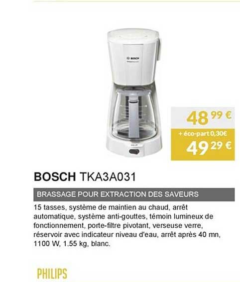 brassage pour extraction des saveurs bosch