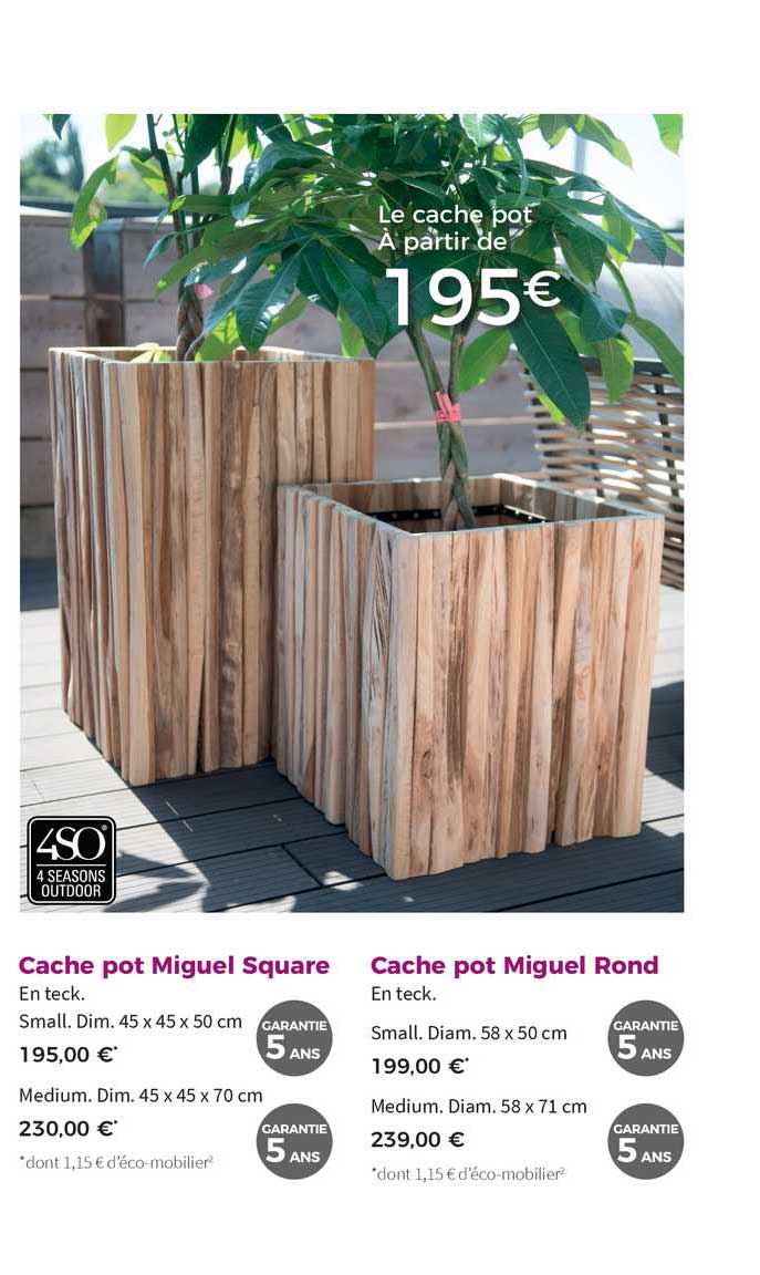 cache pot miguel square, cache pot miguel rond