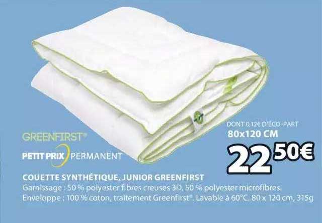 couette synthétique, junior greenfirst