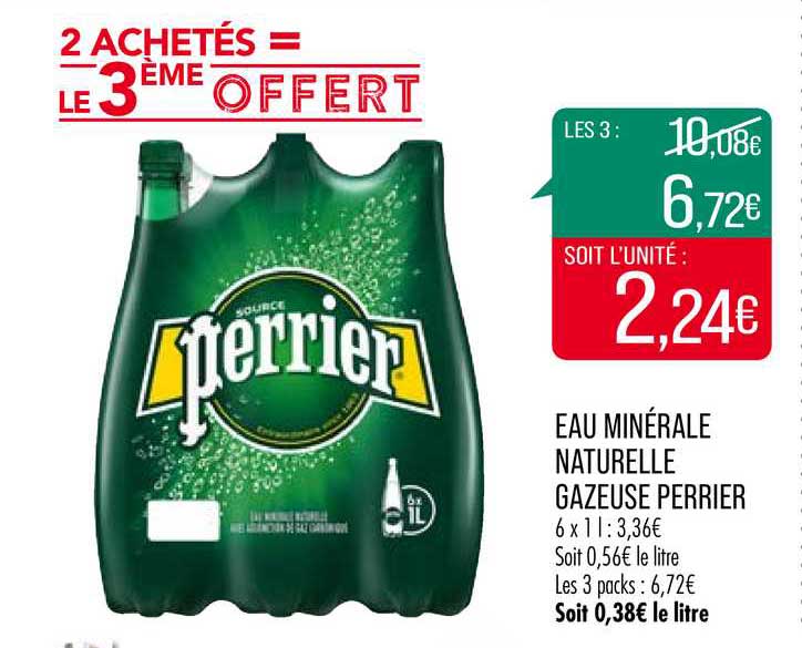 Eau Minérale Naturelle Gazeuse Perrier