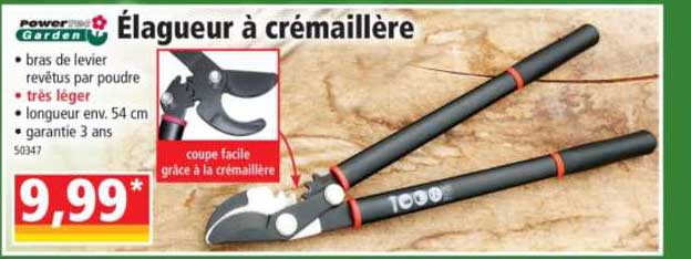 élagueur à Crémaillère Power Garden