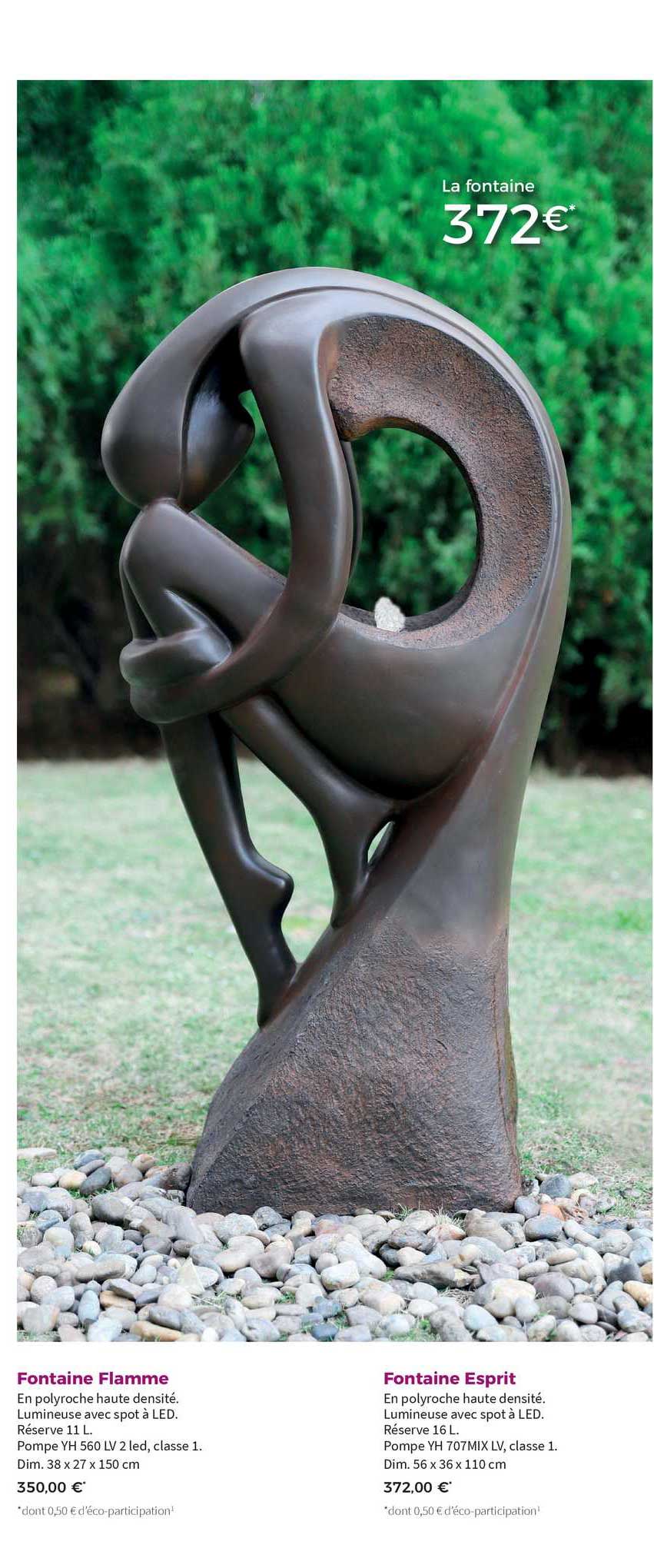 Fontaine Flamme, Fontaine Esprit