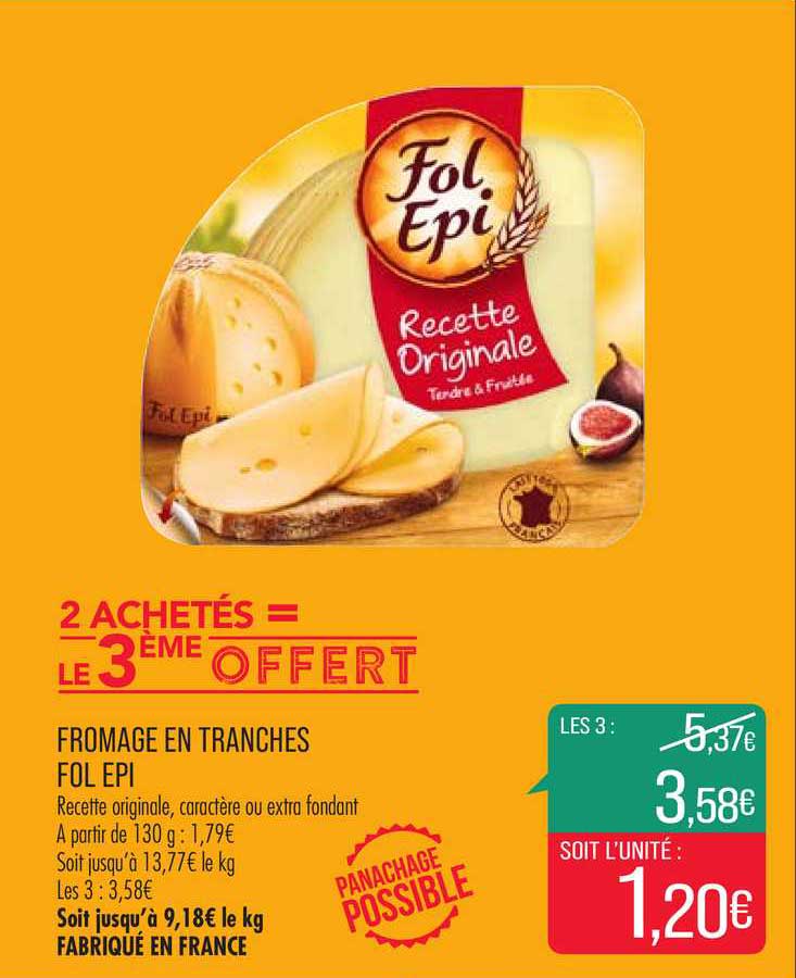 fromage en tranches fol epi