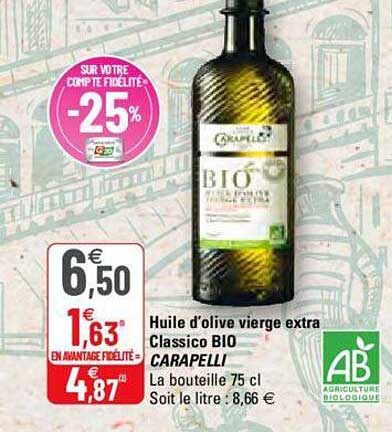 Huile D'olive Vierge Extra Classico Bio Carapelli