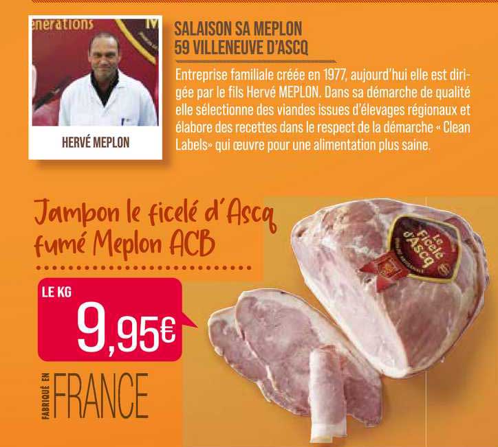 jambon le ficelé d'ascq fumé meplon acb