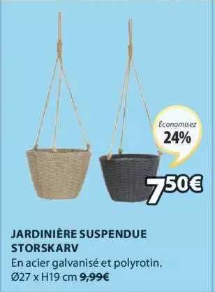 jardinière suspendue storskarv