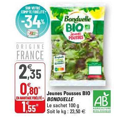 jeunes pousses bio bonduelle