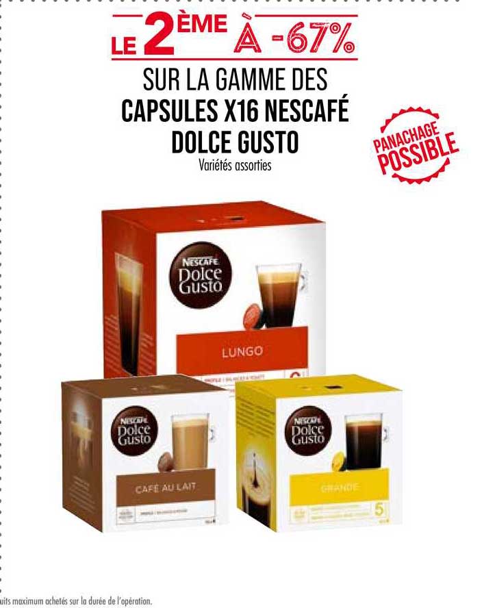 La Gamme Des Capsules X16 Nescafé Dolce Gusto