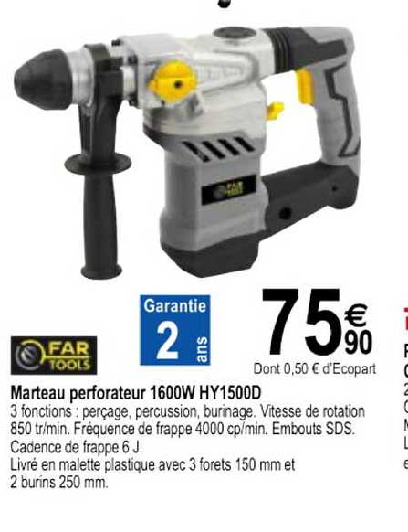 marteau perforateur 1600w hy1500d