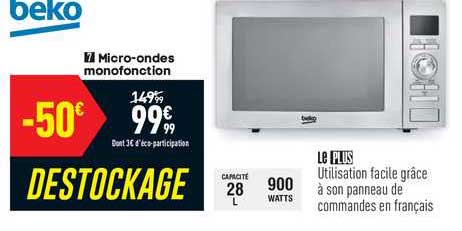 micro-ondes monofonction beko