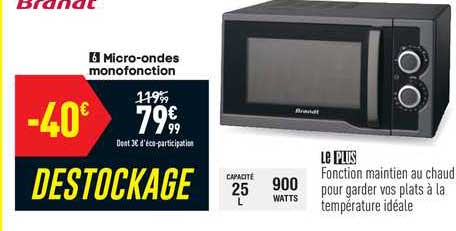 micro-ondes monofonction brandt