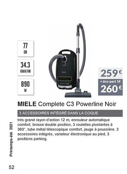 miele complete c3 powerline noir
